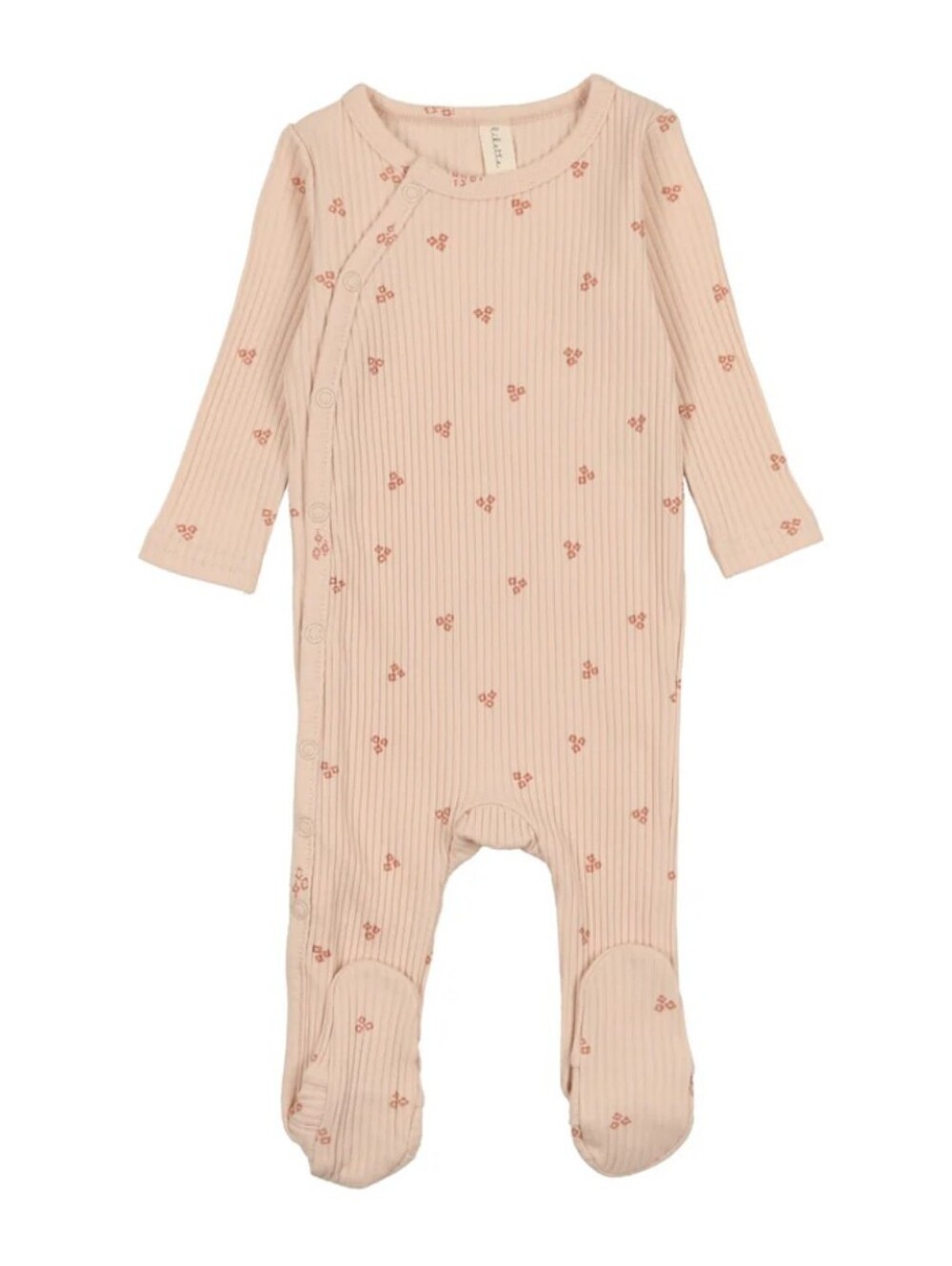 Lilette Soft Pink Ribbed Footed One-Piece - Baby
